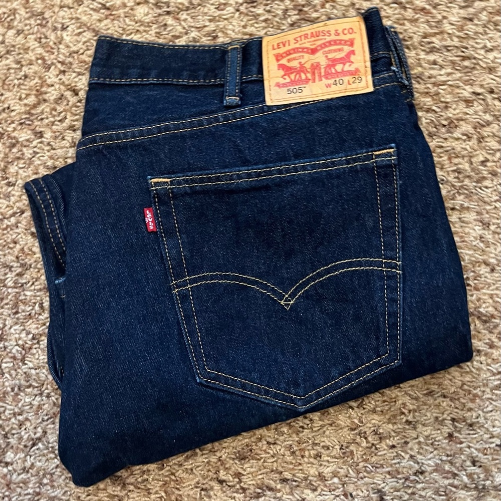 Levi 505 indigo Regular Straight Fit W40 L29